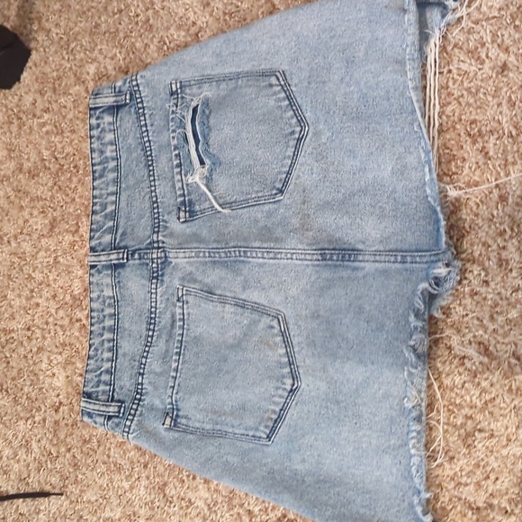 Los Angeles Vervet Button Down Mini Skirt Light Wash Distressed medium - Picture 6 of 6